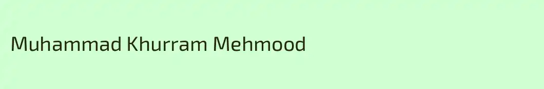 Muhammad Khurram Mehmood